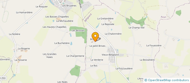 localisation de l'entreprise EXPLOITATION AGRICOLE A RESPONSABILITE LIMITEE LELIEVRE  BELGEARD