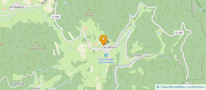 localisation de l'entreprise EXPLOITATION AGRICOLE A RESPONSABILITE LIMITEE LES 3 SOLEILS  RIOTORD