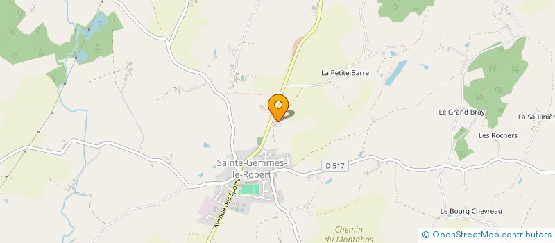 localisation de l'entreprise EXPLOITATION AGRICOLE A RESPONSABILITE LIMITEE LES BEAUX JOURS à SAINTE GEMMES LE ROBERT