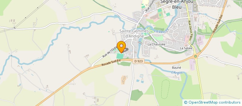localisation de l'entreprise EXPLOITATION AGRICOLE A RESPONSABILITE LIMITEE LES EGLANTINES à SEGRE-EN-ANJOU BLEU