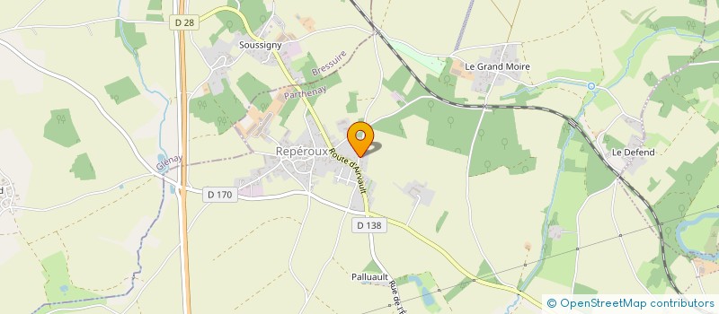 localisation de l'entreprise EXPLOITATION AGRICOLE A RESPONSABILITE LIMITEE LES LAURIERS à AIRVAULT