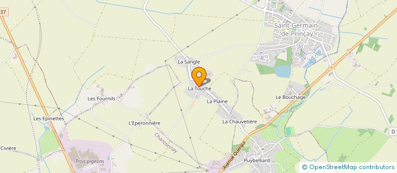 localisation de l'entreprise EXPLOITATION AGRICOLE A RESPONSABILITE LIMITEE LES MARONNIERS  SAINT-GERMAIN-DE-PRINCAY