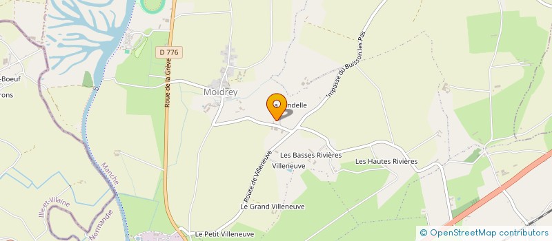 localisation de l'entreprise EXPLOITATION AGRICOLE A RESPONSABILITE LIMITEE LESAGE à PONTORSON