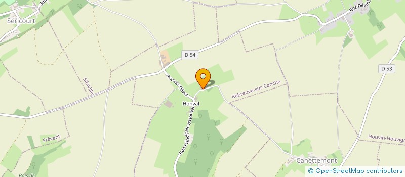 localisation de l'entreprise EXPLOITATION AGRICOLE A RESPONSABILITE LIMITEE MARTINAGE  REBREUVE-SUR-CANCHE