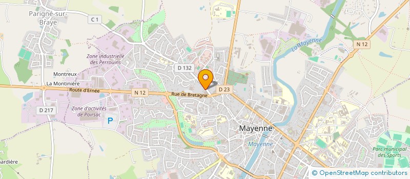 localisation de l'entreprise EXPLOITATION AGRICOLE A RESPONSABILITE LIMITEE MAUGER - HAY  MAYENNE