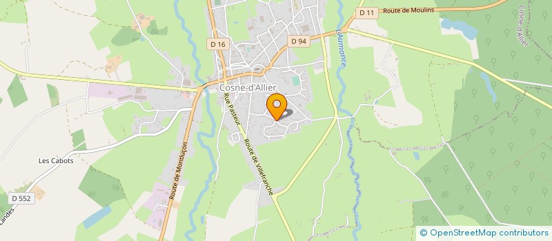 localisation de l'entreprise EXPLOITATION AGRICOLE A RESPONSABILITE LIMITEE MINNEMA à COSNE D'ALLIER