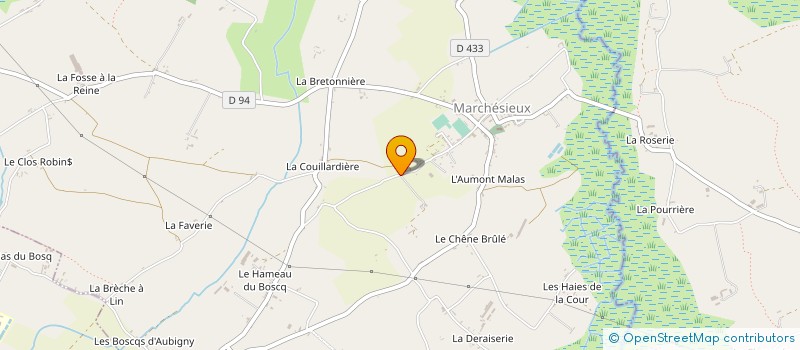 localisation de l'entreprise EXPLOITATION AGRICOLE A RESPONSABILITE LIMITEE MP FEREY  MARCHESIEUX