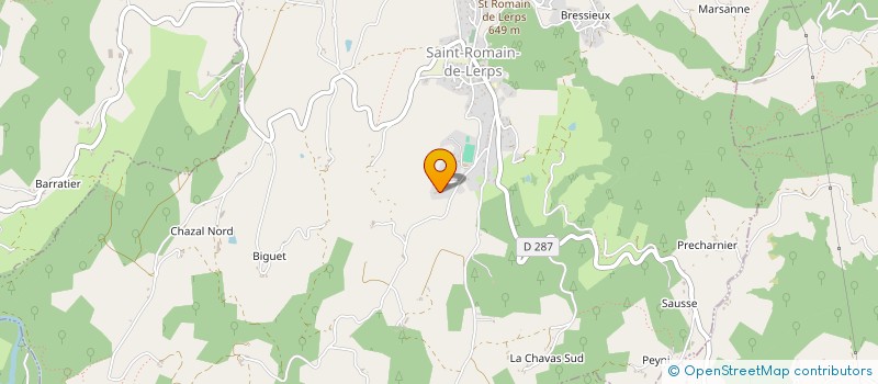 localisation de l'entreprise EXPLOITATION AGRICOLE A RESPONSABILITE LIMITEE NERVY WEST à SAINT-ROMAIN-DE-LERPS