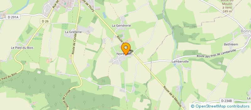 localisation de l'entreprise EXPLOITATION AGRICOLE A RESPONSABILITE LIMITEE NOIRE NUIT à LES MONTS D'AUNAY