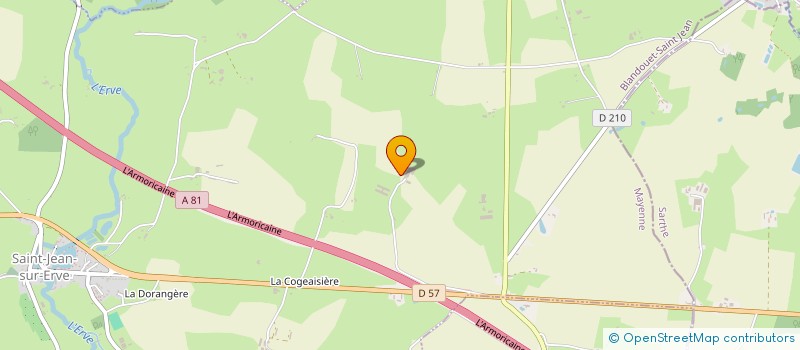 localisation de l'entreprise EXPLOITATION AGRICOLE A RESPONSABILITE LIMITEE ORHON MARSAIS à BLANDOUET-SAINT JEAN