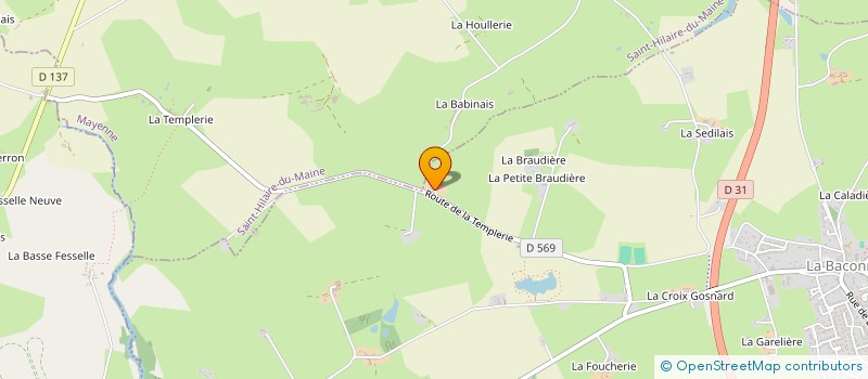localisation de l'entreprise EXPLOITATION AGRICOLE A RESPONSABILITE LIMITEE PANLOUP à LA BACONNIERE