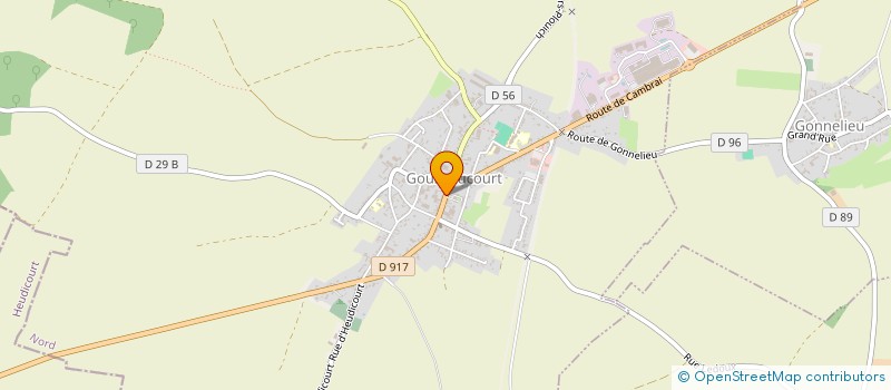 localisation de l'entreprise EXPLOITATION AGRICOLE A RESPONSABILITE LIMITEE PETIT  GOUZEAUCOURT