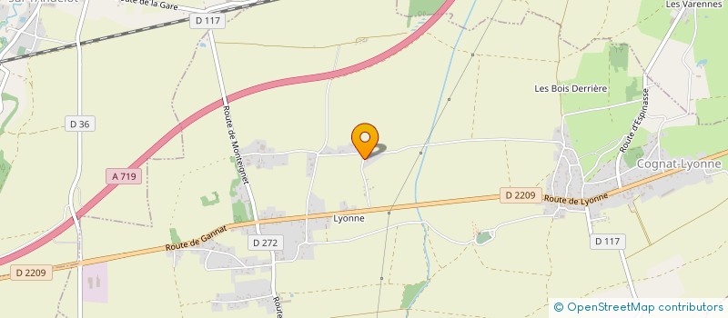localisation de l'entreprise EXPLOITATION AGRICOLE A RESPONSABILITE LIMITEE PIERRE DESGOUTTE  COGNAT-LYONNE