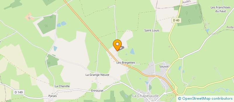 localisation de l'entreprise EXPLOITATION AGRICOLE A RESPONSABILITE LIMITEE RONDIER à LA CHAPELAUDE