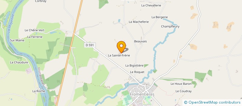 localisation de l'entreprise EXPLOITATION AGRICOLE A RESPONSABILITE LIMITEE SAINTE FRERIE à FROMENTIERES