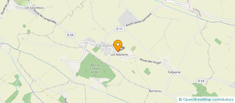 localisation de l'entreprise EXPLOITATION AGRICOLE A RESPONSABILITE LIMITEE SAMUEL MANCET  CAMBIAC