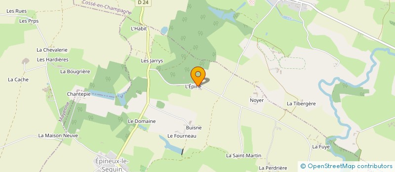 localisation de l'entreprise EXPLOITATION AGRICOLE A RESPONSABILITE LIMITEE SEQUOIA à VAL-DU-MAINE