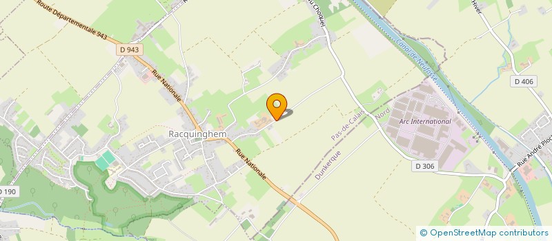 localisation de l'entreprise EXPLOITATION AGRICOLE A RESPONSABILITE LIMITEE SERGENT  RACQUINGHEM