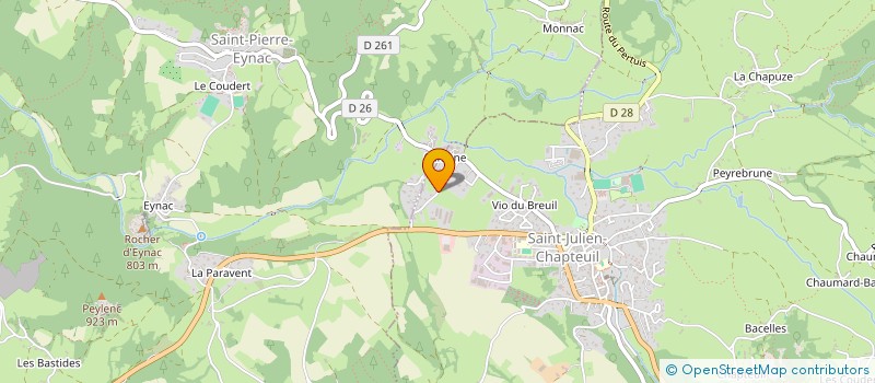 localisation de l'entreprise EXPLOITATION AGRICOLE A RESPONSABILITE LIMITEE ST-ESTEVE  SAINT-ETIENNE-LARDEYROL