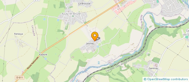 localisation de l'entreprise EXPLOITATION AGRICOLE A RESPONSABILITE LIMITEE SYLVAIN FOUGERE à AZAY-LE-BRULE