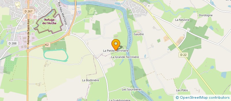 localisation de l'entreprise EXPLOITATION AGRICOLE A RESPONSABILITE LIMITEE TERRINIERES à CHATEAU-GONTIER-SUR-MAYENNE