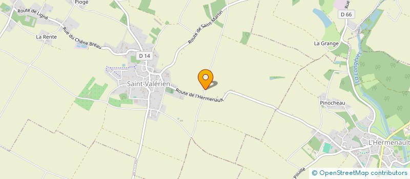 localisation de l'entreprise EXPLOITATION AGRICOLE A RESPONSABILITE LIMITEE TROUVAT à SAINT-VALERIEN
