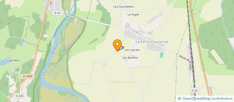 localisation de l'entreprise EXPLOITATION AGRICOLE A RESPONSABILITE LIMITEE VAUDIN à LA FERTE-HAUTERIVE