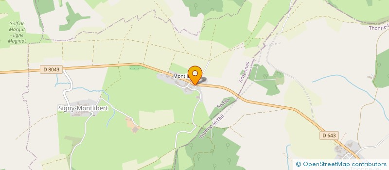 localisation de l'entreprise EXPLOITATION AGRICOLE A RESPONSABILITE LIMITEEDU COURTISEL  SIGNY-MONTLIBERT