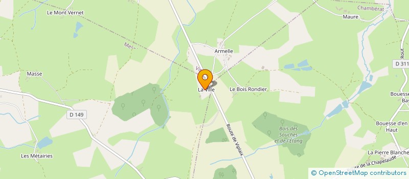 localisation de l'entreprise EXPLOITATION AGRICOLE A RESPONSABILITEE DE LA VILLE à CHAMBERAT