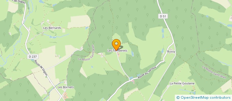 localisation de l'entreprise EXPLOITATION AGRICOLE A RESPONSABILITEE LIMITEE DES TOMBERETS  LA MOTTE-SAINT-JEAN