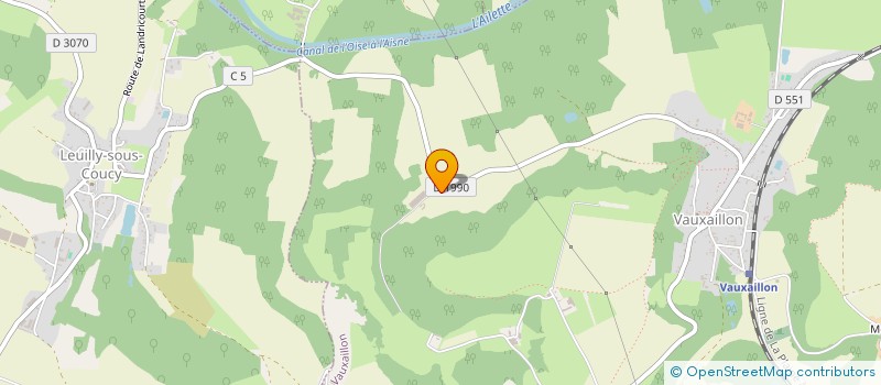 localisation de l'entreprise EXPLOITATION AGRICOLE A RESPONSABILITES LIMITEES LANOUX  VAUXAILLON