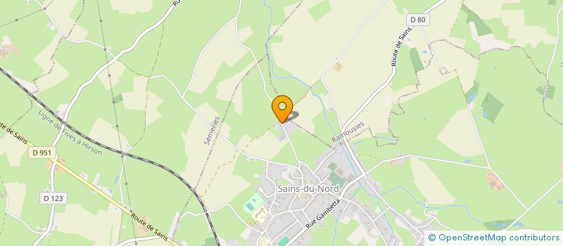 localisation de l'entreprise EXPLOITATION AGRICOLE ROULY  SAINS-DU-NORD