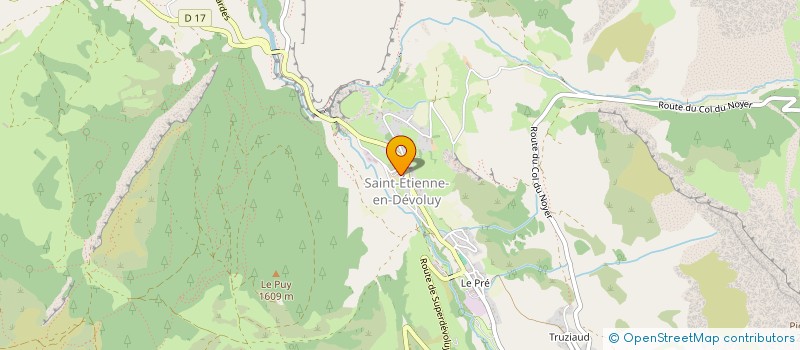 localisation de l'entreprise EXPLOITATION DE RESTAURATION MONTAGNARDE DES ALPES à LE DEVOLUY
