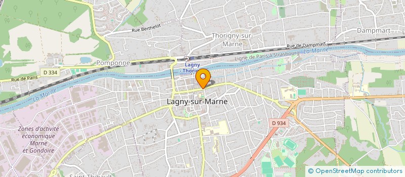 localisation de l'entreprise EXPLOITATION DU COURS FERRY à LAGNY-SUR-MARNE