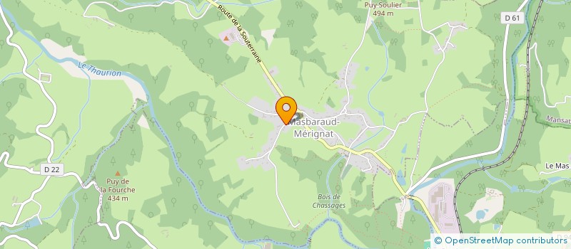 localisation de l'entreprise EXPLOITATION FORESTIERE CREUSOISE à SAINT-DIZIER-MASBARAUD