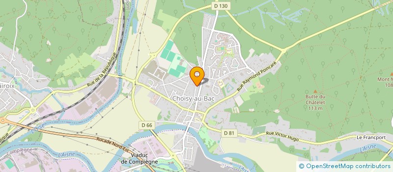 localisation de l'entreprise EXPLOITATION FORESTIERE DE L'OISE à CHOISY-AU-BAC