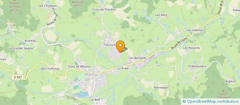 localisation de l'entreprise EXPLOITATION FORESTIERE DE LA PETITE GROSNE  MATOUR