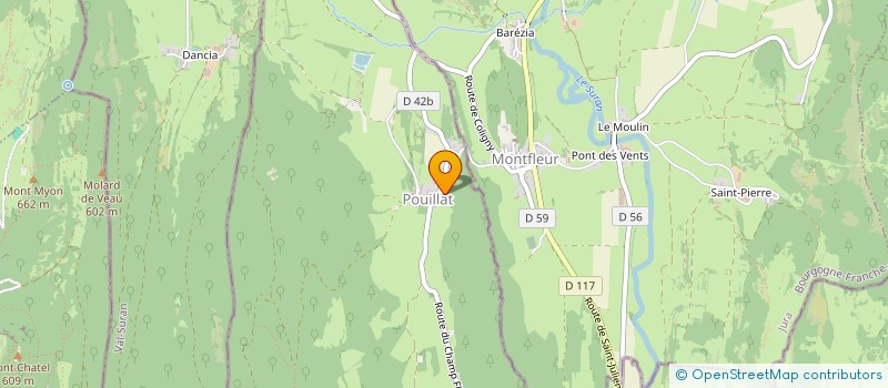 localisation de l'entreprise EXPLOITATION FORESTIERE DU JURA  POUILLAT