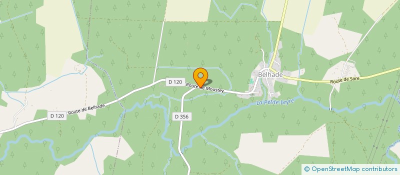 localisation de l'entreprise EXPLOITATION FORESTIERE FRANCE  BELHADE