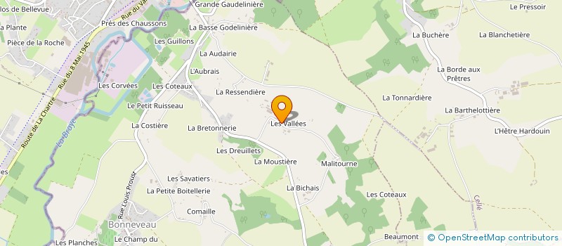 localisation de l'entreprise EXPLOITATION FORESTIERE LAUNAY PLUT  BONNEVEAU