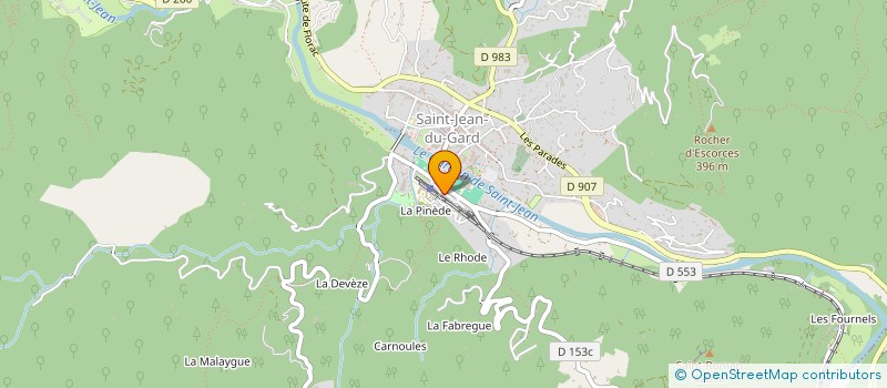 localisation de l'entreprise EXPLOITATION FORESTIERE MENI  SAINT-JEAN-DU-GARD