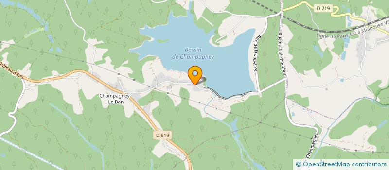 localisation de l'entreprise EXPLOITATION FORESTIERE OBRECHT  CHAMPAGNEY