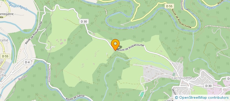 localisation de l'entreprise EXPLOITATION FORESTIERE PHILIPPE CUREL  LACROUZETTE