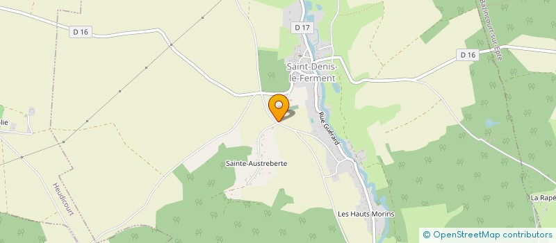 localisation de l'entreprise EXPLOITATION FORESTIERE POUPLIER  SAINT-DENIS-LE-FERMENT