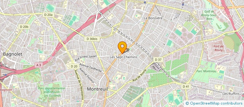 localisation de l'entreprise EXPLORADANSE à MONTREUIL