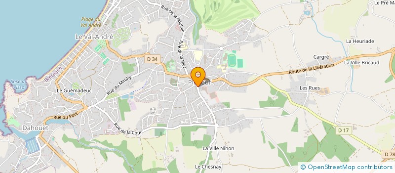 localisation de l'entreprise EXPLORATIONS360 à PLENEUF-VAL-ANDRE