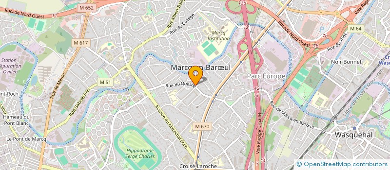 localisation de l'entreprise EXPLORESSENS à MARCQ-EN-BARŒUL