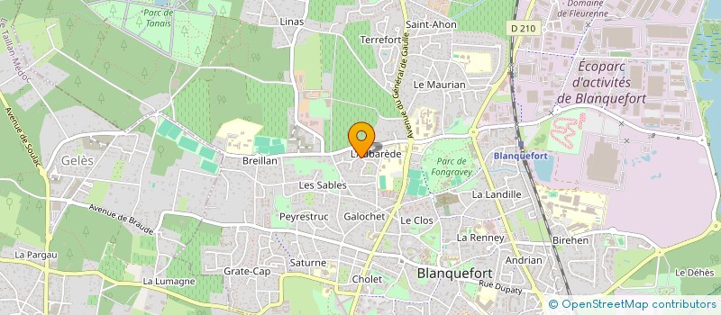 localisation de l'entreprise EXPLOREVASION à BLANQUEFORT