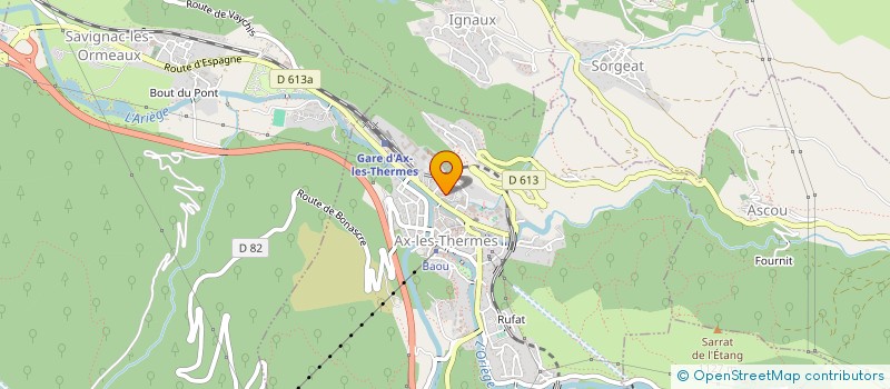 localisation de l'entreprise EXPLOS FESTIVAL à AX-LES-THERMES