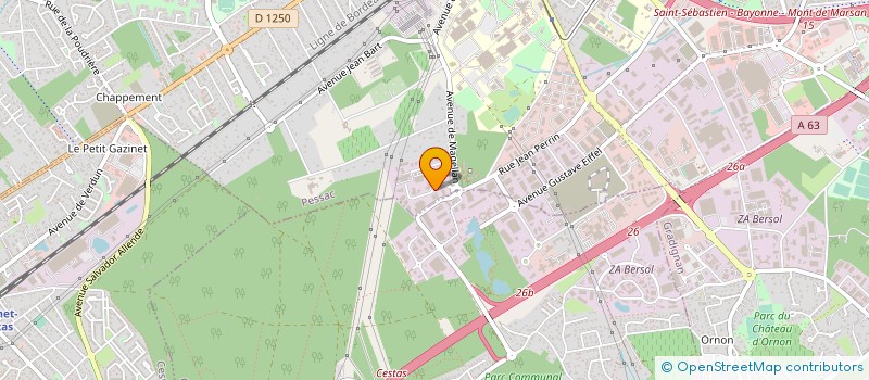 localisation de l'entreprise EXPLOSENSE à PESSAC
